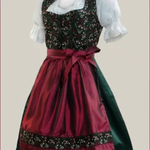 Aloisia German Bavarian Green Dirndl Dress