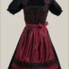 Aloisia German Bavarian Maroon Dirndl