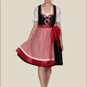 Amaras Black and Red German Dirndl