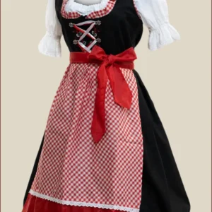 Amaras Black and Red German Dirndl 6