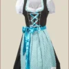 Amaras German Dirndl in Black Blue 2