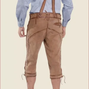 Brown Bavarian Classic Long Bundhosen