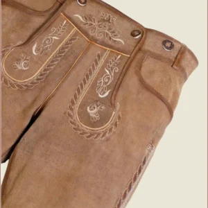 Brown Bavarian Classic Long Bundhosen