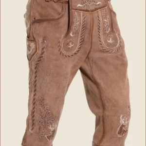 Brown Bavarian Classic Long Bundhosen