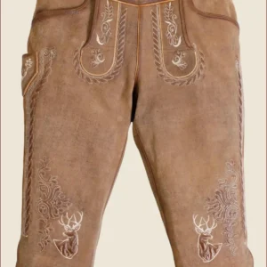 Brown Bavarian Classic Long Bundhosen