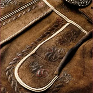 Brown Lederhosen with Refined Detailing