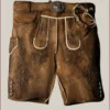 Brown Lederhosen with Refined Detailing