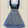 Classic Blue Checked Dirndl Dress
