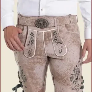 Classic Bone White Men's Lederhosen