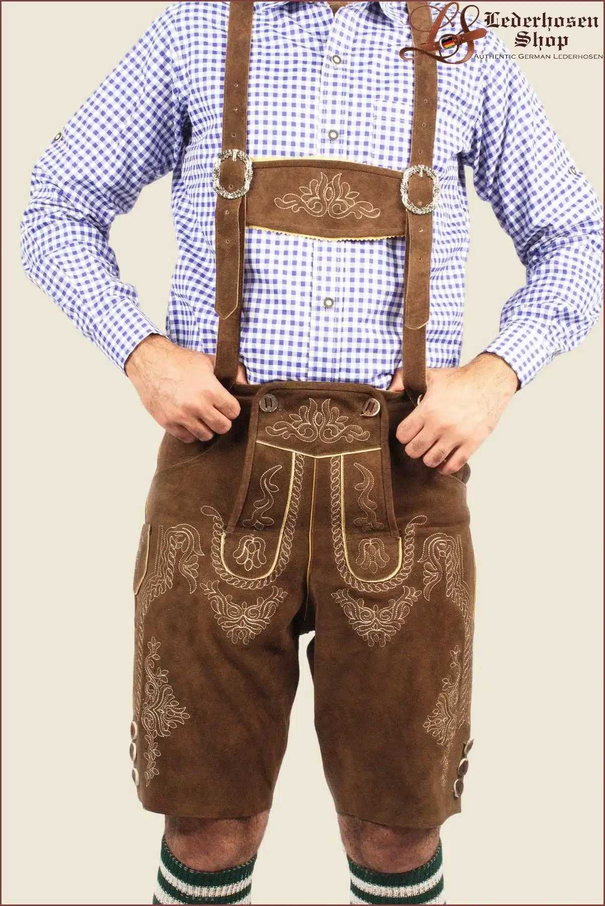 Classic Brown Bavarian Short Lederhosen