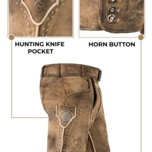 Classic German Lederhosen Deer Brown