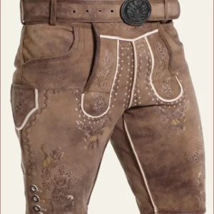 Classic German Lederhosen Deer Brown