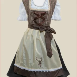 Classic White and Grey Checkered Dirndl