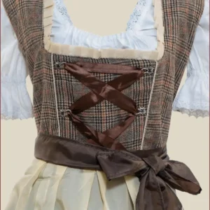 Classic White and Grey Checkered Dirndl