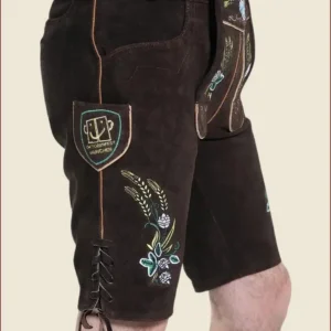 Dark Brown Bavarian Herren Lederhosen