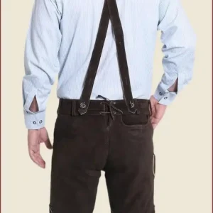 Dark Brown Bavarian Herren Lederhosen