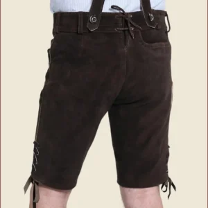 Dark Brown Bavarian Herren Lederhosen