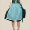 Della Blue Dirndl Dress with Reversible Apron