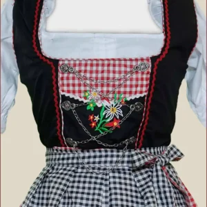 Elsa Cherry Black Vintage Dirndl