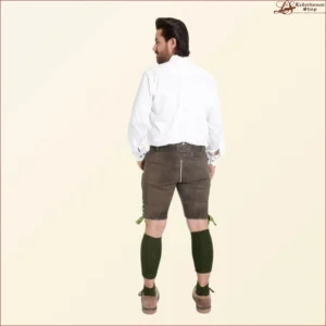 German Bavarian Lederhosen Forest Green