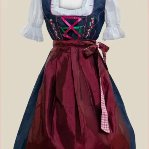 German Pink Dirndl with Dual-Sided Apron
