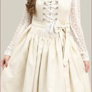 Graceful Off White Bavarian Dirndl