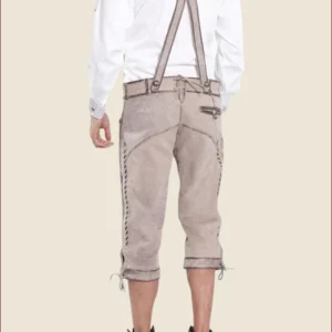 Gray Bavarian Classic Long Bundhosen