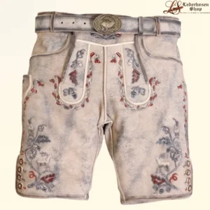 Grey Vintage Lederhosen Men - Traditional Lederhosen for Sale