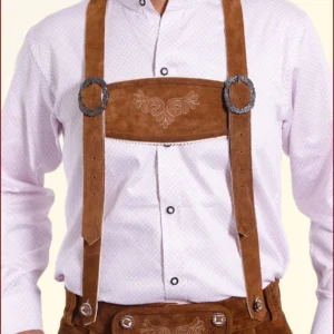 Hazelnut Brown Lederhosen Shorts for Men
