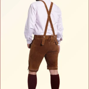 Hazelnut Brown Lederhosen Shorts for Men