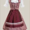 Heidi Rose Pink Midi Dirndl Dress
