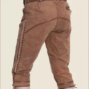 Knee-Length Traditional Bundhosen in Dark Brown