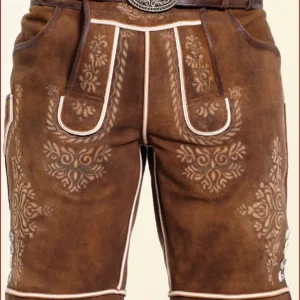 Light Brown Traditional German Lederhosen Men