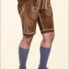 Light Brown Traditional German Lederhosen Men