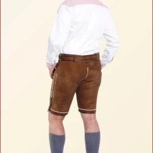 Light Brown Traditional German Lederhosen Men