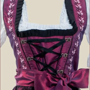 Maroon Vintage Traditional Dirndl