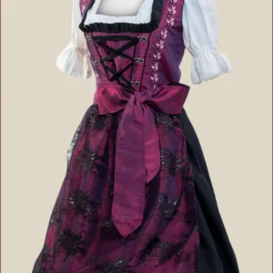 Maroon Vintage Traditional Dirndl