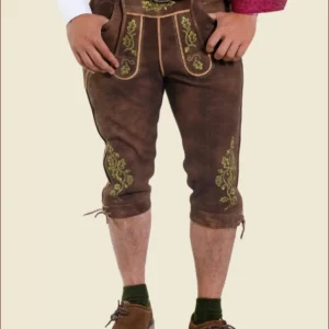Mens Knee-Length Bundhosen In Shanko Brown
