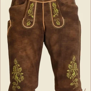 Mens Knee-Length Bundhosen In Shanko Brown