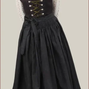 Radiant Black Bavarian Dirndl