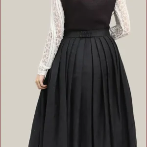 Radiant Black Bavarian Dirndl