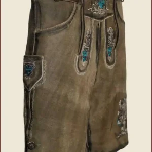 Tannish Brown Deerskin Lederhosen