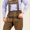 Trachten Lederhosen Shorts in Dark Brown