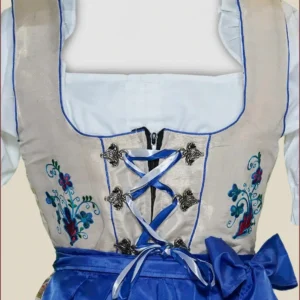 Traditional Bavarian Blue Midi Dirndl 6