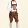 Iconic German outfits include lederhosen for men and dirndls for women, both of which are traditional Bavarian clothing often worn at cultural events and festivals.
