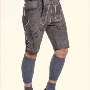 Traditional Short Lederhosen in Classic Black