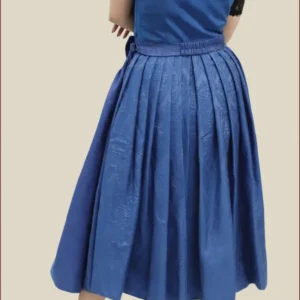 Velvet Bodice Blue Midi Dirndl Dress