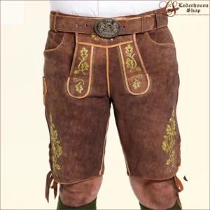 Vibrant Brown Lederhosen Men's Outfit - Traditional Bavarian Attire