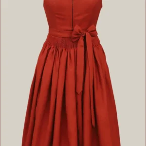 Victorian Red Midi German Dirndl