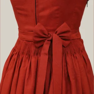 Victorian Red Midi German Dirndl